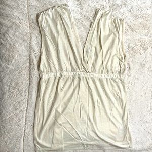 Calvin Klein top, cream with gold thread, size M